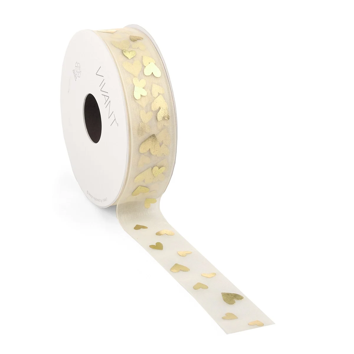 Organza Kadolint Hearts Gold