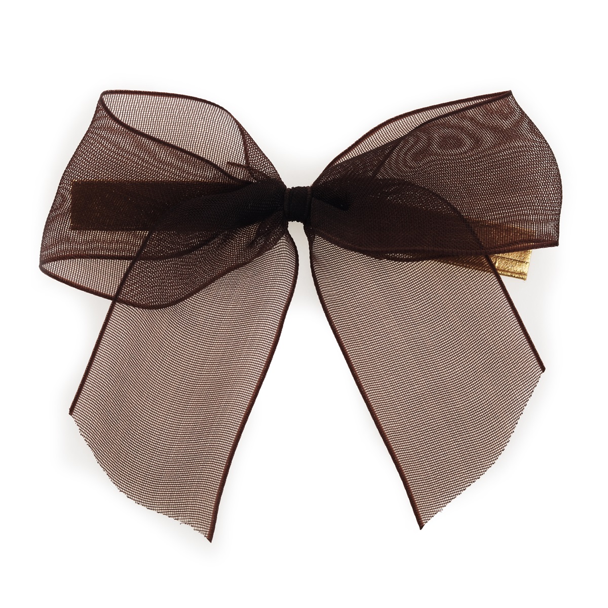 Organza Strik met Clipsluiting Chocoladebruin