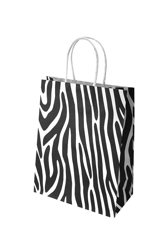 Papieren Draagtas Medium Zebra