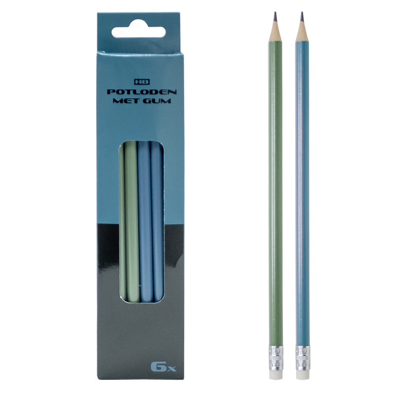 Potlodenset Blauw/Groen 3 sets