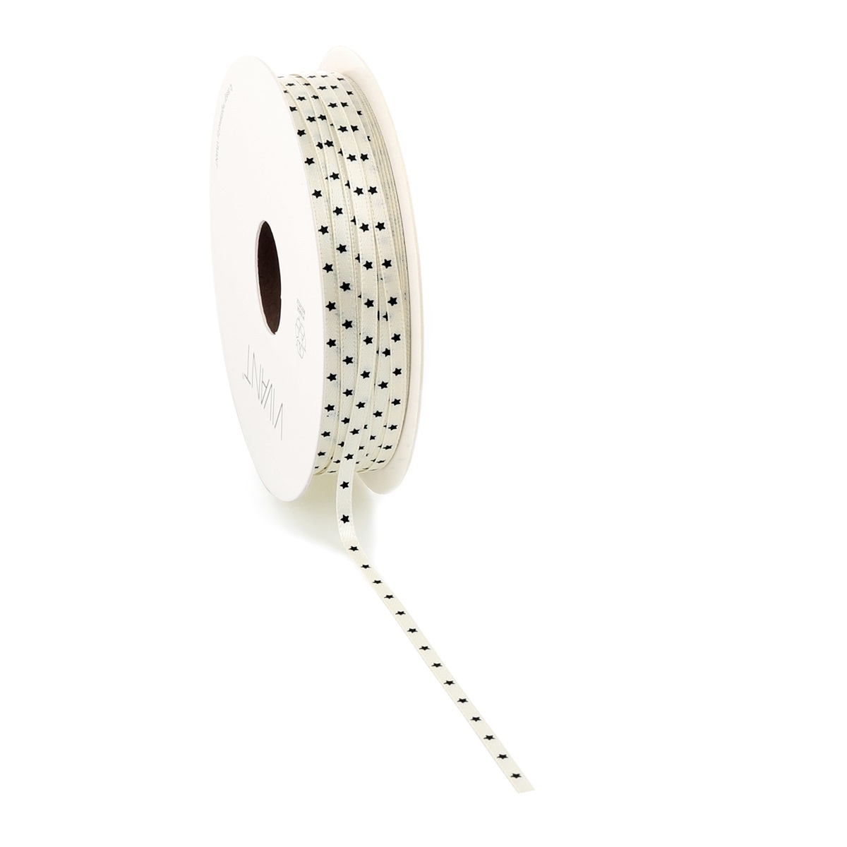 Satijnband Merry Stars Creme XS