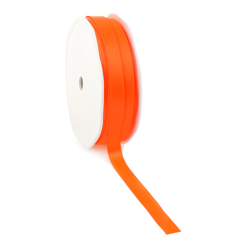Satijnband 9 mm Neon Oranje