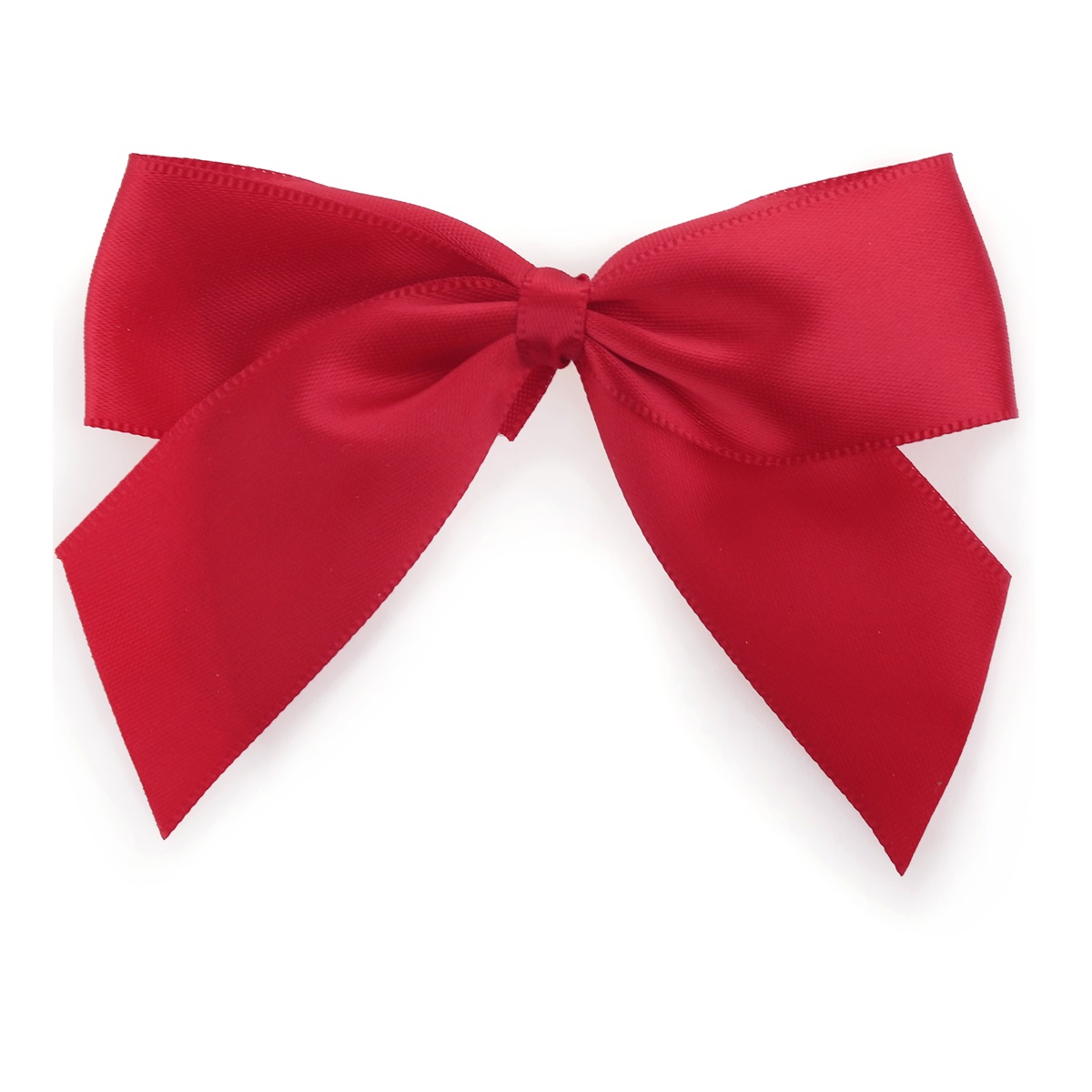 Satijnen Strik met Clipsluiting Rood