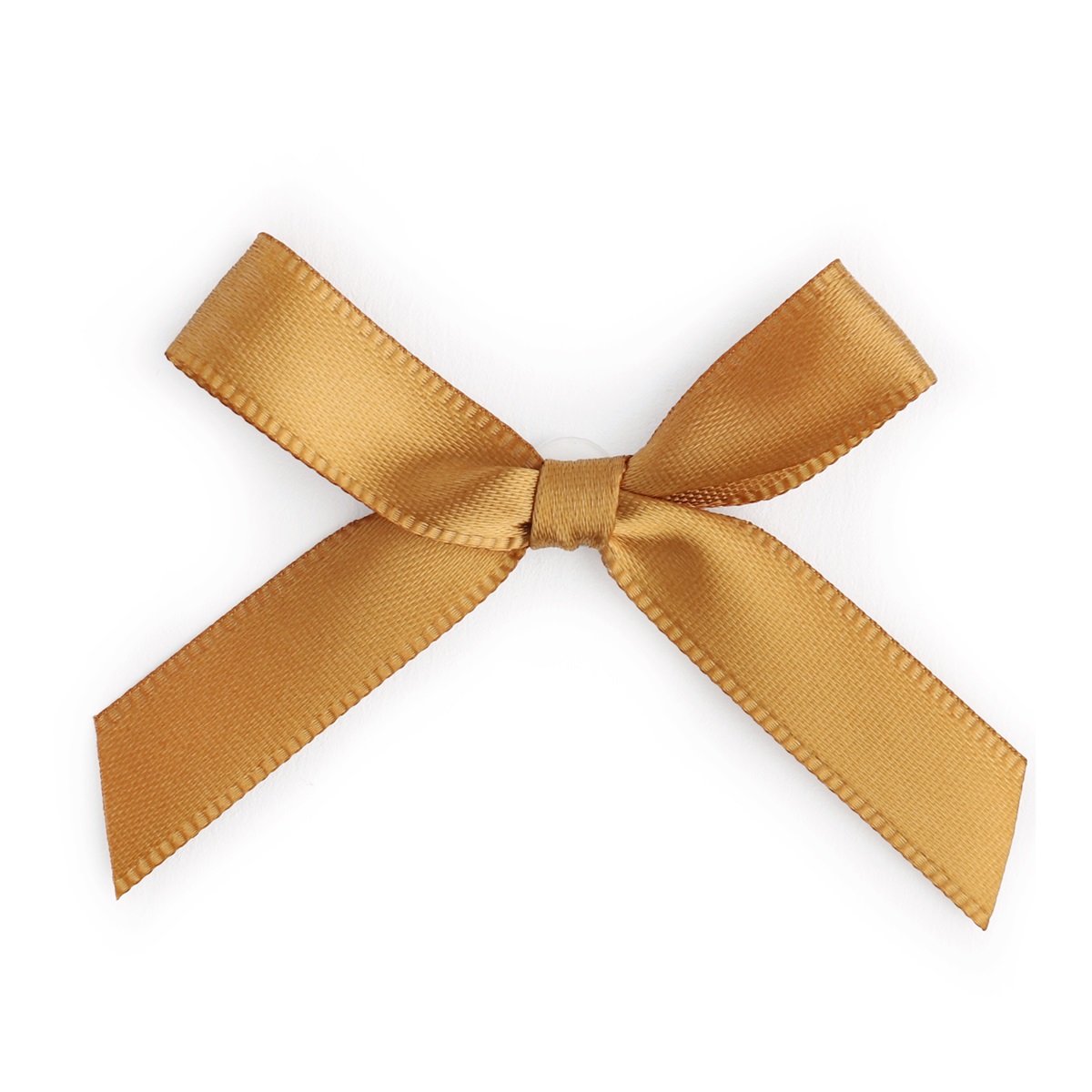 Satijnen Strikje met Plakker Goud