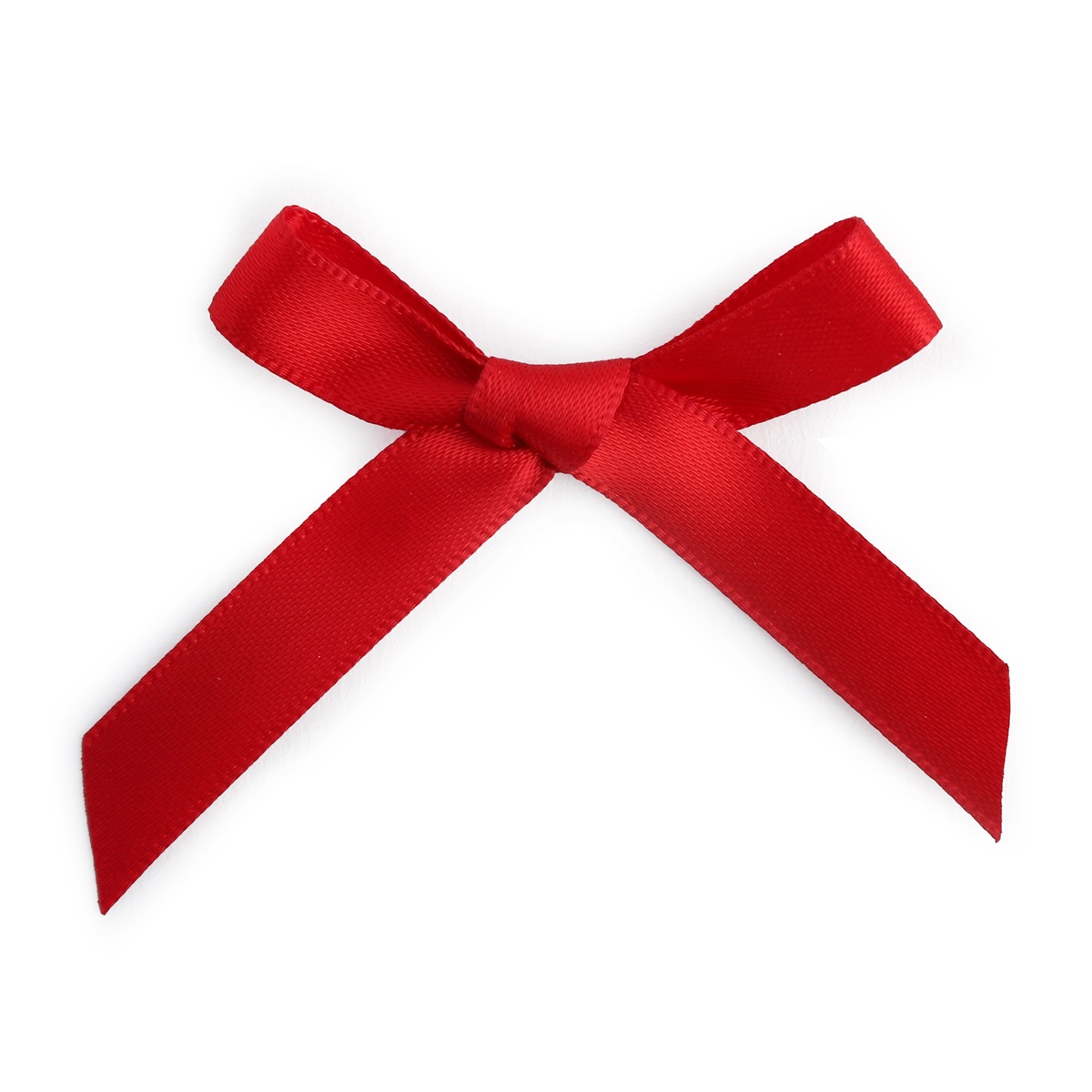 Satijnen Strikje met Plakker Rood