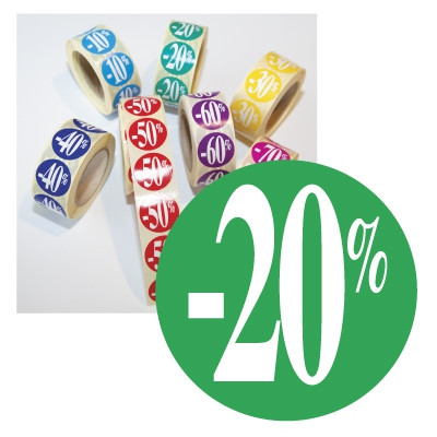 Sticker -20% Groen