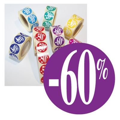 Sticker -60% Paars
