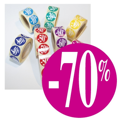 Sticker -70% Roze