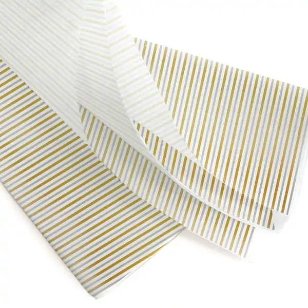 Vloeipapier Gold and Silver Stripes