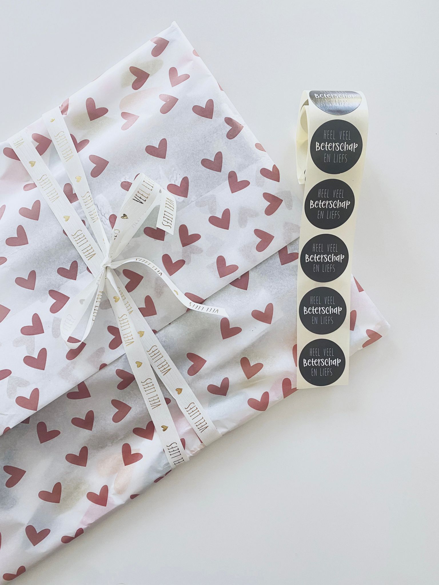 Vloeipapier Oudroze Hearts
