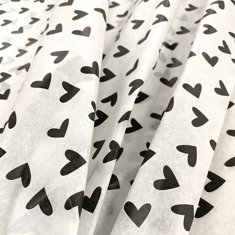 Vloeipapier Black Hearts