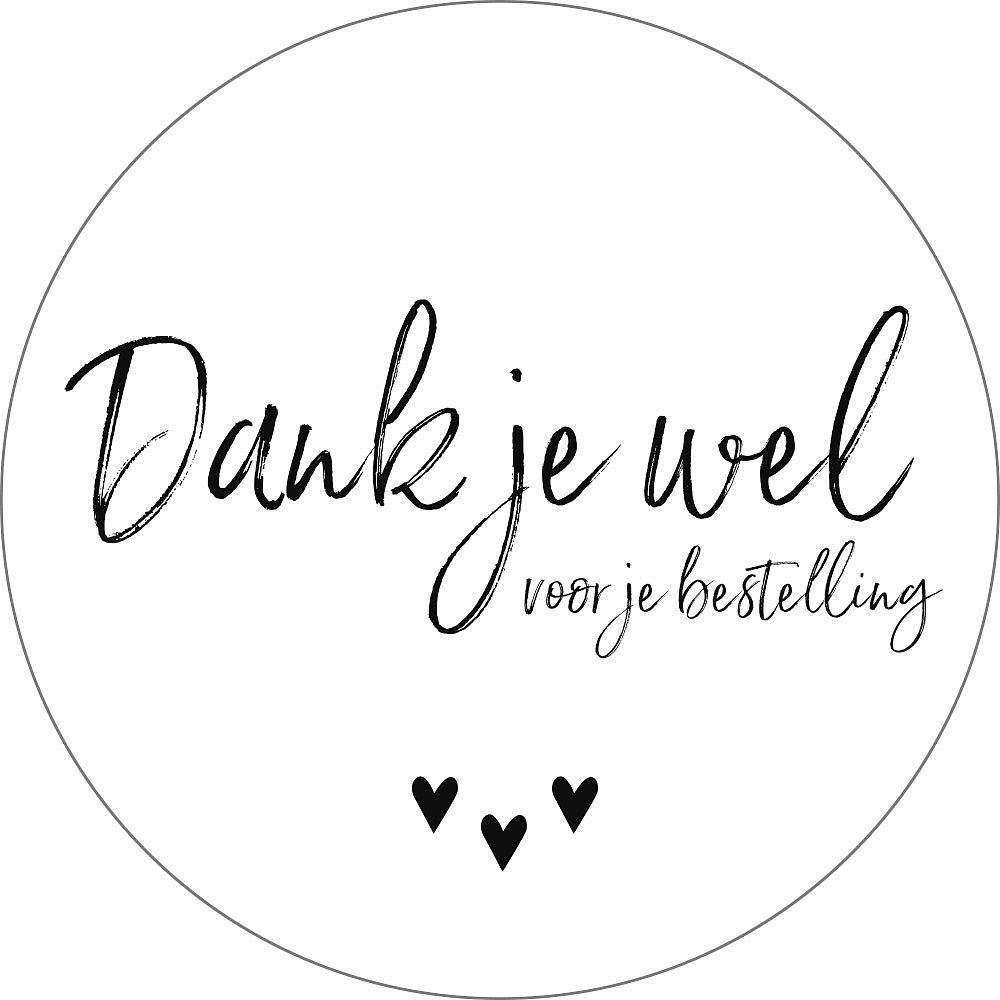 XL Kadosticker Dank je wel voor je Bestelling