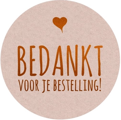 XXL Sticker Bedankt voor je bestelling
